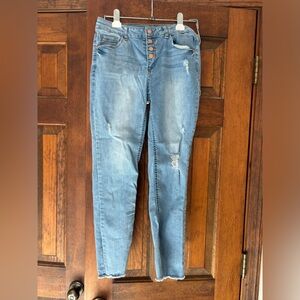 Imperial Star Girls Jeans Light Wash 14 Distressed
